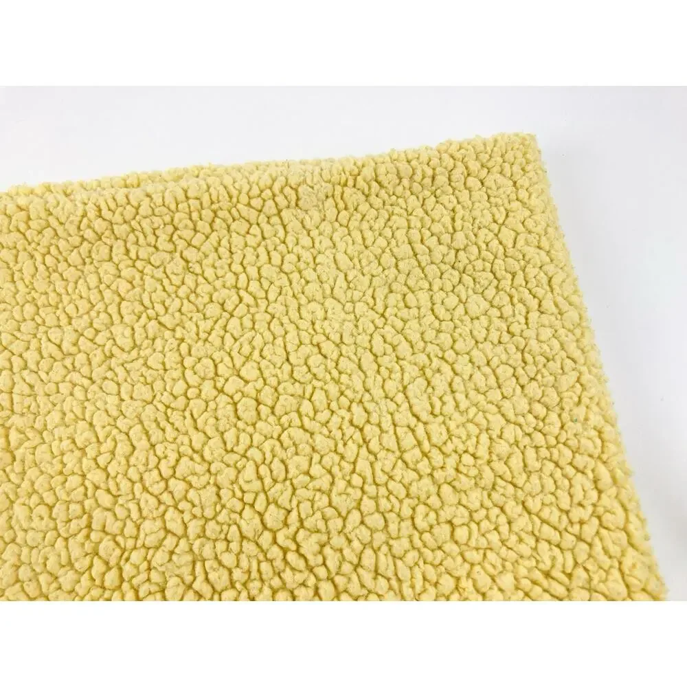 Vintage Yellow Baby Blanket Dog Sherpa Lovey Bones Tan Blonde Green Collar Tongu